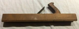 Antique Large Wooden Moulding Plane / Vintage Woodworking Tool 2