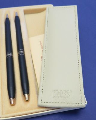 Vintage Cross Ladies Classic Black Ball Pen and Pencil Set 2541 4