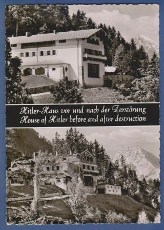 Ww2 Obersalzberg Country House Of The Adolf Hitler Bombed Old Photo Postcard