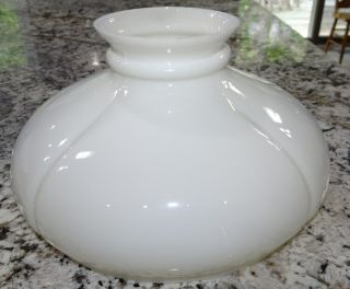 10 " White Milk Glass Oil Kerosene Lamp Shade Aladdin Rayo B&h Coleman Antique