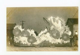Pasadena Float At Night Rppc “goods By The Golden Rule” Tipton Photo 1910s