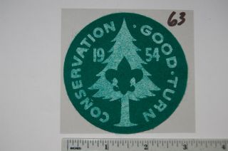 Boy Scout Conservation Good Turn 1954 Felt Patch 63