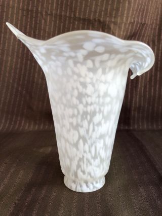 Vintage Art Deco Calla Lily Tulip Frosted Glass Lamp Shade 1