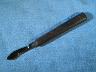 Vintage Wood Handle I.  D.  L.  Knife Ink Eraser Bloodletter Scalpel Made In Usa