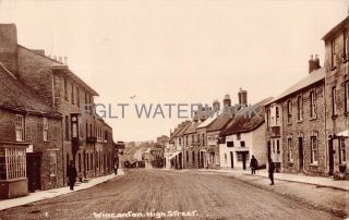 C1915 Real Photo Wincanton High Street Somerset Dolphin Hotel Uncle Tom 