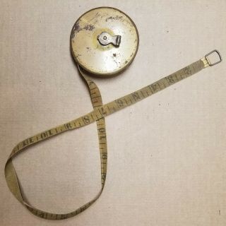 Vintage Lufkin Rule Co.  50 Ft.  Metallic Cloth Tape Measure