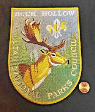UTAH NATIONAL PARKS COUNCIL 508 BSA 100TH BUCK HOLLOW SCOUT RANCH JACKET PATCH 2