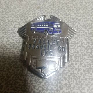 Rare Vintage Valley Transit Co Inc.  Hat Badge