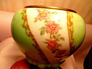 BANQUET OIL LAMP BASE NO TANK PINK FLOWERS 5