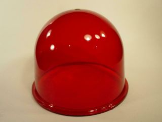 Vintage Red Emergency Light Dome For Federal Sign & Signal Beacon Ray Model 17