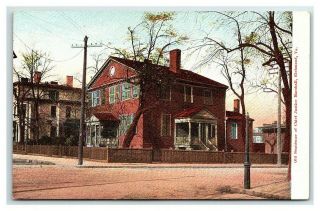Vintage Postcard Old Residence Of Chief Justice Marshall Richmond Virginia I10