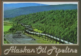 Alaskan Oil Pipeline Alaska Ak Energy Industry Vintage Postcard D10a