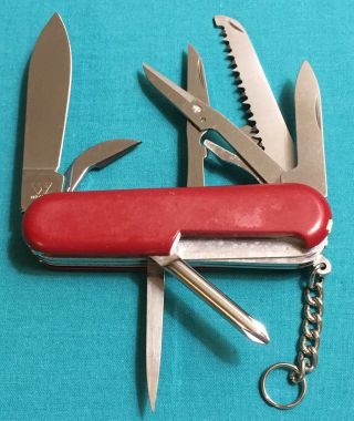 Retired Wenger Delemont Swiss Army Knife - Red Handyman - Multi Tool 2