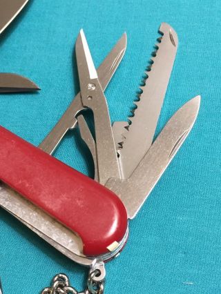 Retired Wenger Delemont Swiss Army Knife - Red Handyman - Multi Tool 7