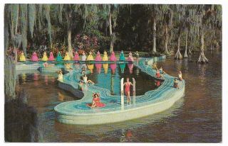 Vintage Florida Chrome Postcard Cypress Gardens Esther Williams Swimming Pool