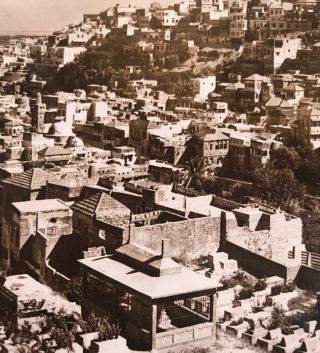 Lebanon Vintage Photo Postcard 1930s Tripoli Cemetery & Mosque Gulef Ed.