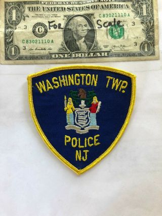 Rare Washington Twp.  Jersey Police Patch Un - Sewn In Great Shape