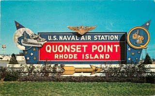 1950s Quonset Point Rhode Island Military Base Us Navy Air Station Postcard 6005