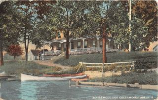 C.  1910 Maplewood Inn & Shore Greenwood Lake Ny Post Card Orange County