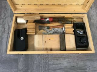 VINTAGE X - ACTO KNIFE SET WITH – WOODEN BOX 2
