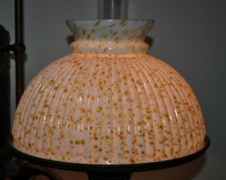 Victorian Gold Flake Student Lamp Shade 10 " Fitter Kerosene Shade Oil Lamp Shade