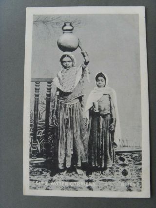 India Sindh Water Carriers Traditional Costume Antique Picture Postcard