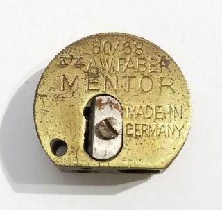 Vintage A.  W.  Faber Mentor 50/58 Brass Pencil Sharpener Drafting Germany
