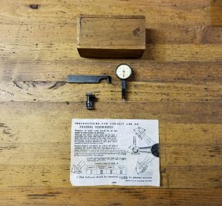 Vintage Dial Indicator Federal Machinist Precision Milling Measuring Tools ☆usa