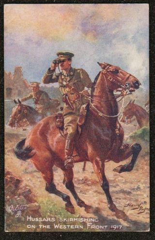 Ww1 Harry Payne Soldier Horse Tucks 3100 Postcard Cavalry On Active Service Army