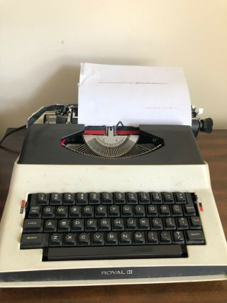 1970 ' s Royal Apollo 10 Electric Portable Typewriter & Case Model SP - 800 Japan 4