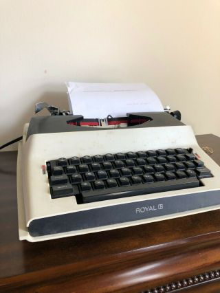 1970 ' s Royal Apollo 10 Electric Portable Typewriter & Case Model SP - 800 Japan 5