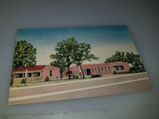 Vintage Route 66 Postcard State Motor Lodge Tucumcari Mexico Hwy 66