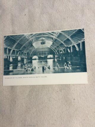 Antique Postcard Santa Monica Ca Bath House