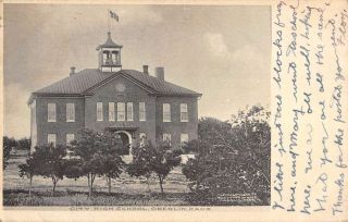 Oberlin Kansas City High School Street View Antique Postcard K80397