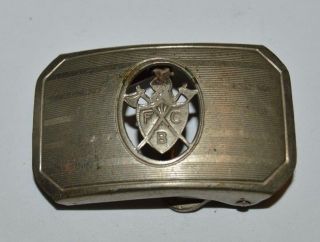 Vintage Knights Of Pythias Fraternal Nickel Silver Small Slim Belt Buckle Rare