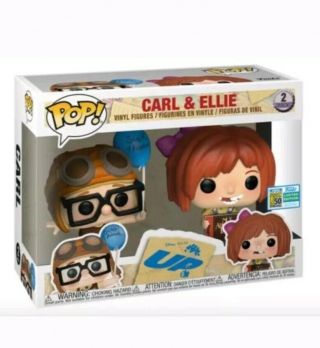 Funko Pop Disney Carl And Ellie - Up Sdcc Shared Exclusive In Hand Fast Shiping