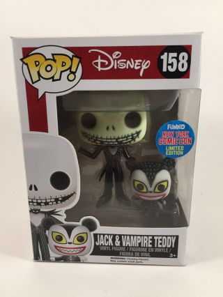 Funko Pop York Comic Con Nycc Disney Jack Skellington And Vampire Teddy 158