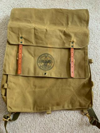 Vintage 1960s Bsa Boy Scouts Of America 574 Yucca Pack Backpack Canvas
