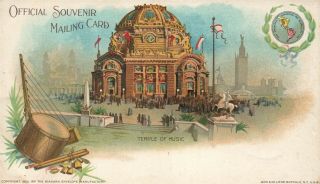 1901 Pan American Exposition Buffalo Ny Antique Postcard Private Mailing Card