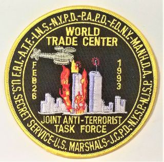 Nypd York Police World Trade Center Joint Anti - Terrorist Task Force Patch.
