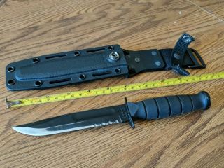 Ka - Bar Olean Ny 5 " Fixed Blade Knife W/ Sheath