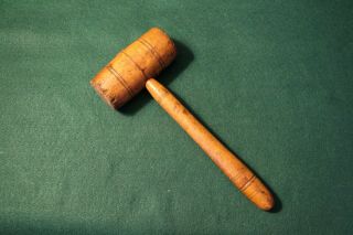 Antique Vintage Wooden Mallet,  Late 19th / Early 20th Century