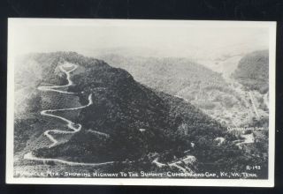 Rppc Cumberland Gap Tennessee Pinnacle Mountain Vintage Real Photo Postcard