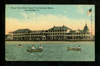 Virginia Va Postcard Norfolk,  Ocean View Hotel Vintage 1912
