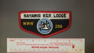 Boy Scout Oa 296 Nayawin Rar Flap 1152ii