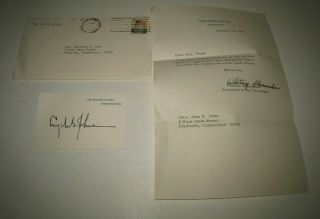 President Lyndon Johnson White House Correspondence Letter Autographed Card Ba5