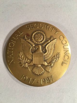 National Security Council 40th Anniversary Medal Ronald Reagan Medallic Art Co.