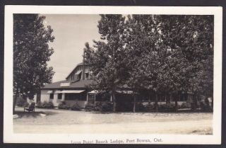 Circa 1943 Real Photo Rppc Postcard Long Point Beach Lodge Port Rowan,  Ontario