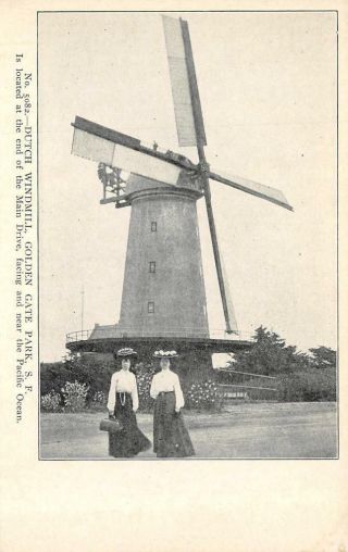 Dutch Windmill San Francisco,  Ca Golden Gate Park Ca 1910s Vintage Postcard