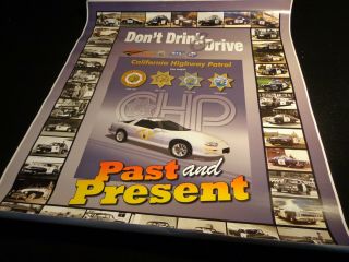 California Highway Patrol (CHP) DWI Poster - Past and Present Police Cars - Rare 3